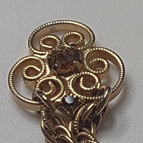 Vintage Metal Necklace With Small Pendant 22 1/2 Inches Long - Picture 10 of 13